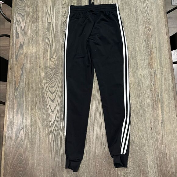 Adidas Essentials 3-Stripes Wind Pants Drawstring Regular Tapered Fit Black XS - Picture 4 of 10